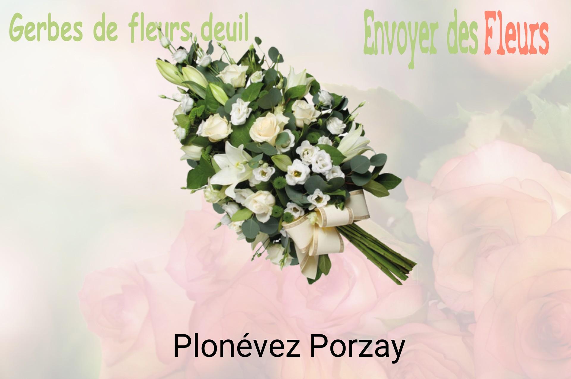 Gerbe de fleurs de deuil livrée à Plonévez-Porzay